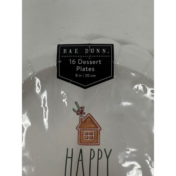 Rae Dunn Happy Holidays Party Tableware Christmas Holiday Plates And Napkins - Picture 6 of 8